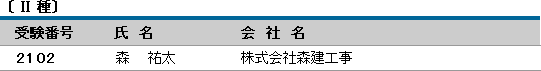 平成23年度（第9回）防水施工管理技術者認定試験 合格者